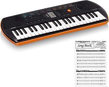Casio Mini Teclado SA-76 44 Teclas Preto e Laranja Eletrônico Alimentado por Bateria Novo comprar usado  Enviando para Brazil