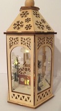 Hallmark Natal Inverno Flocos de Neve Madeira Corte a Laser Lanterna LED Caixa Musical, usado comprar usado  Enviando para Brazil