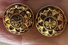 Botões de cúpula vintage de trabalho corte latão - Anos 1800 - Costura - Metal K-7 comprar usado  Enviando para Brazil