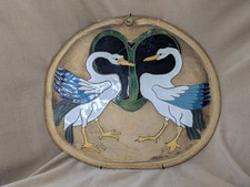 Painel de parede antigo, feito à mão pelo autor, cerâmica, esmalte. década de 1950, 18"x16". comprar usado  Enviando para Brazil