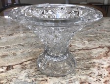 L.E. Suporte para tigela Smith Glass Daisy and Button transparente 71/4" de altura comprar usado  Enviando para Brazil