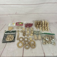Lote de anéis de enfeite vintage de madeira para artesanato de boneca carretel de corpo a granel  comprar usado  Enviando para Brazil
