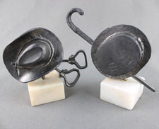 Coppia sculture peltro usato  Rho