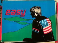 Usado, EASY RIDER US FLAG MOTOCICLETA VINTAGE 1969 PÔSTER LUZ NEGRA -BOM! comprar usado  Enviando para Brazil