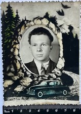 Foto antiga lindo homem/cara atraente, retrato bonito pintado à mão #1985 comprar usado  Enviando para Brazil