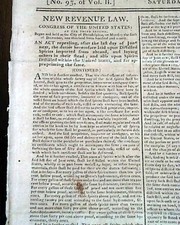 Jornal antigo de 1791 George Washington Thomas Jefferson JOHN ADAMS Ato do Congresso comprar usado  Enviando para Brazil