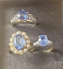 Blue sapphire diamond for sale  BRADFORD