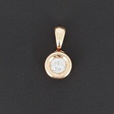 Pendentif solitaire jaune d'occasion  France
