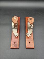Cabides/rack para armas vintage de couro e prata rústico montado na parede  comprar usado  Enviando para Brazil