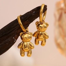 Bear earrings hoop for sale  Dobbs Ferry