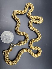 Rope necklace 22ct for sale  BEDFORD