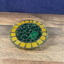 Frasco pilar de vitral de mosaico vela sob placa Paten 4,75"DIA comprar usado  Enviando para Brazil