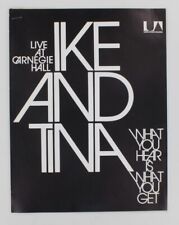 Ike And Tina Turner Review 1971 Program What You Hear Is What Get Carnegie Hall comprar usado  Enviando para Brazil
