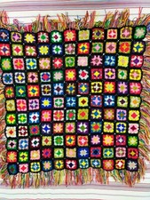 Usado, MANTA LANA VINTAGE CROCHE MULTICOLOR comprar usado  Enviando para Brazil