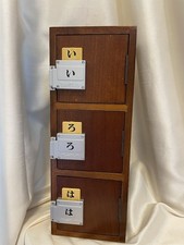 Armário de madeira japonês “I RO HA” armário Hiragana vintage 30 anos atrás Japão comprar usado  Enviando para Brazil