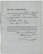 1866 south carolina for sale  Mount Sinai