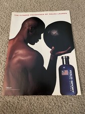 Vintage POLO SPORT RALPH LAUREN FRAGRÂNCIA FITNESS ESTAMPA DE COLÔNIA ANÚNCIO MODELO MASCULINO, usado comprar usado  Enviando para Brazil