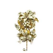 Buquê antigo de flores de seda para casamento nupcial ormolu francês do século XIX achado raro comprar usado  Enviando para Brazil