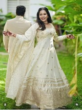 Usado, Vestido étnico indiano Bollywood Anarkali nupcial pesado designer Salwar comprar usado Usado, Vestido étnico indiano Bollywood Anarkali nupcial pesado designer Salwar comprar usado  Enviando para Brazil