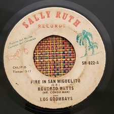 LOS GOOMBAYS - Fire In San Miguelito / Panama Samba Calypso 45 SALLY RUTH (87), usado comprar usado  Enviando para Brazil
