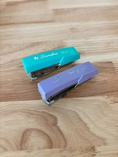 PAR Vintage Swingline Tot 50 Verde/Roxo Escritório Mini Grampeador Long Island EUA comprar usado  Enviando para Brazil