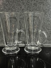 Pair latte glasses for sale  HUNTINGDON