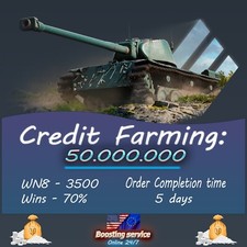 WORLD OF TANKS [ CREDIT FARMING 50.000.000 ] WN8 3500  5 DAYS  NA / Eu comprar usado  Enviando para Brazil