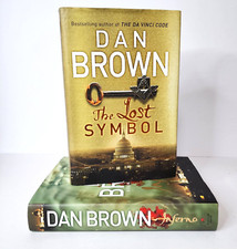 2 x Dan Brown livros grandes de capa dura Inferno e o símbolo perdido suspense mistério comprar usado  Enviando para Brazil