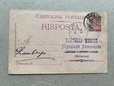 Intero postale regno usato  Saronno