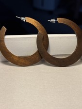 Earrings large brown for sale  BEDFORD
