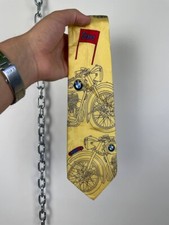 Gravata de seda Papillon Suíça "BMW R24 1948 motocicleta" vintage amarela Itália comprar usado  Enviando para Brazil