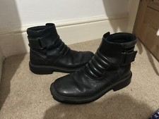 Vintage black leather for sale  OTLEY