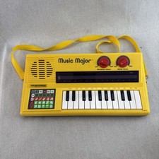 Vintage 1986 V Tech Music Major Teclado de Piano Eletrônico Amarelo TESTADO comprar usado  Enviando para Brazil