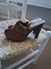 Brown suede platform for sale  MALPAS