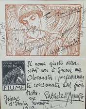 Gabriele annunzio cartolina usato  Verona