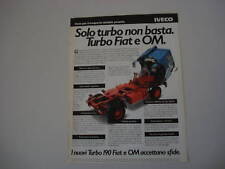 advertising Pubblicità 1981 TURBO 190 FIAT e OM (IVECO) comprar usado  Enviando para Brazil