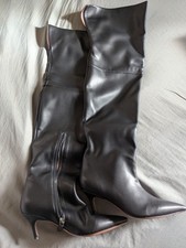 Botas VW de couro italiano preto/marrom coxa alta *preço reduzido!! 🚨🚨🚨 comprar usado  Enviando para Brazil