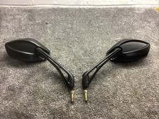 Black motorcycle mirrors for sale  STAFFORD