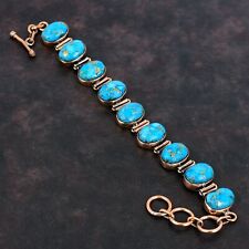 Pulsera ajustable azul turquesa joyería cobre regalo para dama de honor 6,0" segunda mano  Embacar hacia Mexico