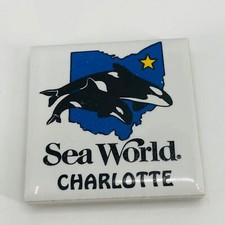 Ímã de geladeira vintage Sea World Ohio lembrança cerâmica personalizado Charlotte comprar usado  Enviando para Brazil