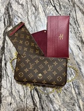 Conjunto de carteira corrente Louis Vuitton monograma bolsa Felicie em fúcsia comprar usado  Enviando para Brazil