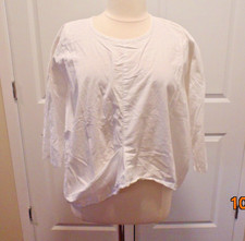Blusa pulôver marca tulipa detalhe plissado mangas 3/4 algodão branco tamanho pequeno comprar usado  Enviando para Brazil