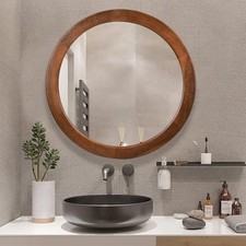 Round wood mirror for sale  Brentwood