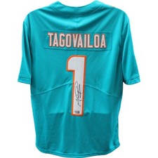 Usado, Camiseta Tua Tagovailoa Miami Dolphins Nike Vapor Teal FAN 45423 assinada comprar usado  Enviando para Brazil