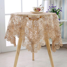 Toalha de mesa bordada vintage luxo renda decorativa jantar festa, usado comprar usado  Enviando para Brazil