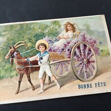 Carte ancienne gaufrée d'occasion  Nantes-