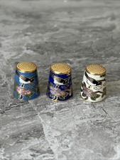 Vintage thimbles cloisonné for sale  PLYMOUTH