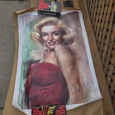 Impressão artística em tela Marilyn Monroe por Haiyan grande sobre tela 38 x 27 assinada 2004 comprar usado  Enviando para Brazil