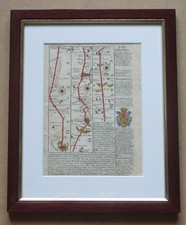 Framed map road for sale  AYLESBURY