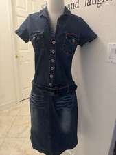 Denim button belted for sale  Cape Coral